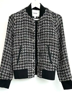 CHRLDR tweed boucle varsity jacket